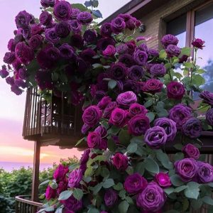 Роза Плетистая Плум Пэшн купить по цене от 610р. в интернет-магазине «Посадика» с доставкой почтой в в Суздалье и по всей России – [изображение №1].